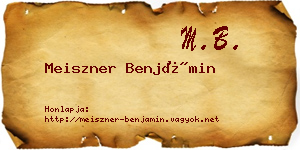 Meiszner Benjámin névjegykártya